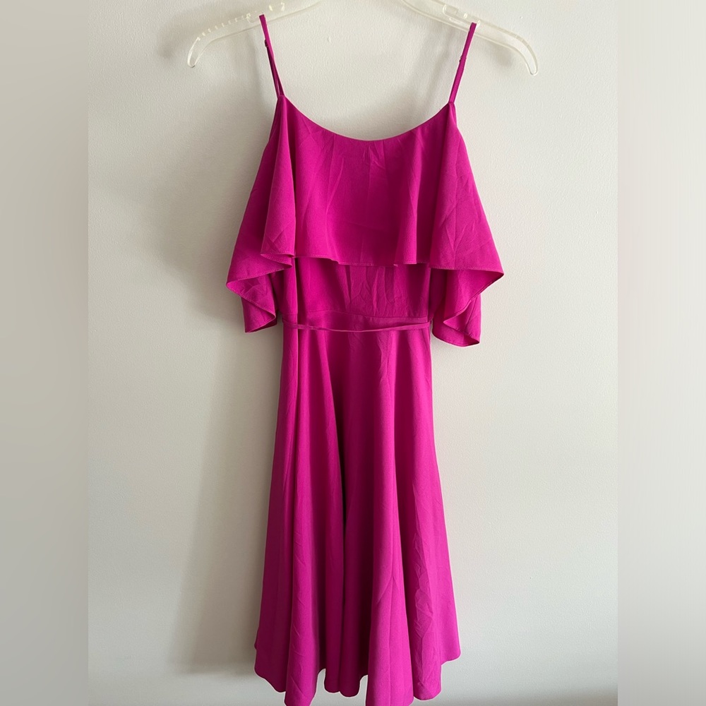 A line midi dress- magenta color in size 4